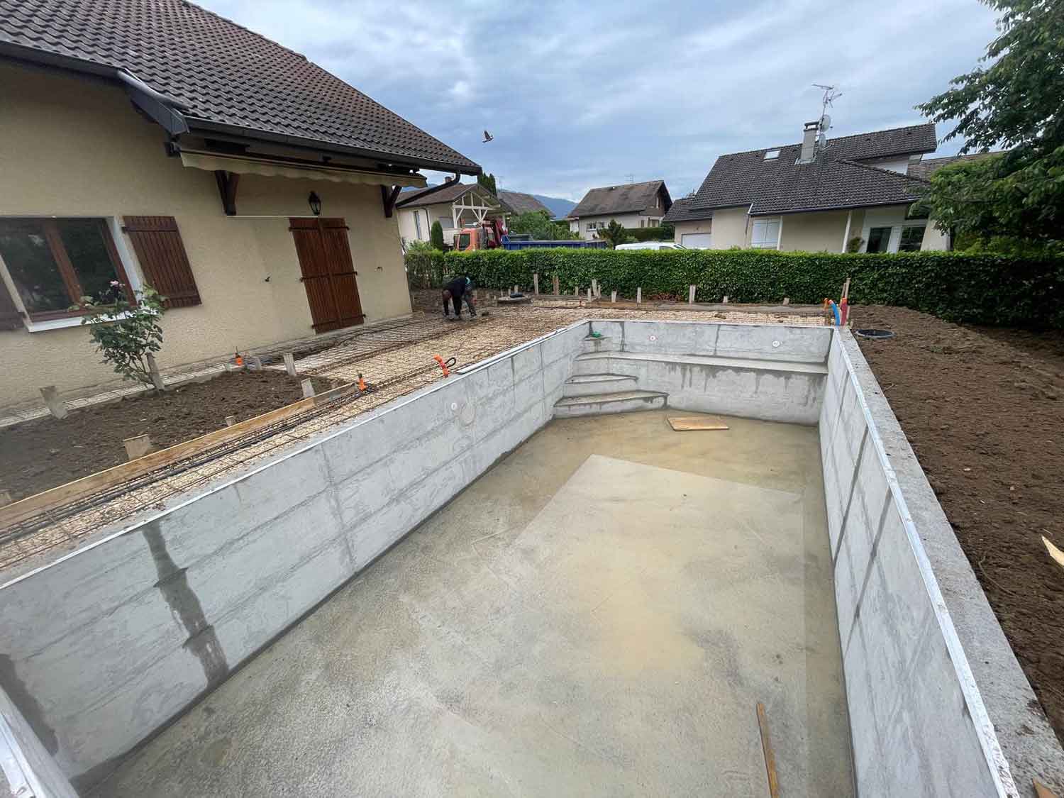 Réalisation piscine maconnée Chablais EGA