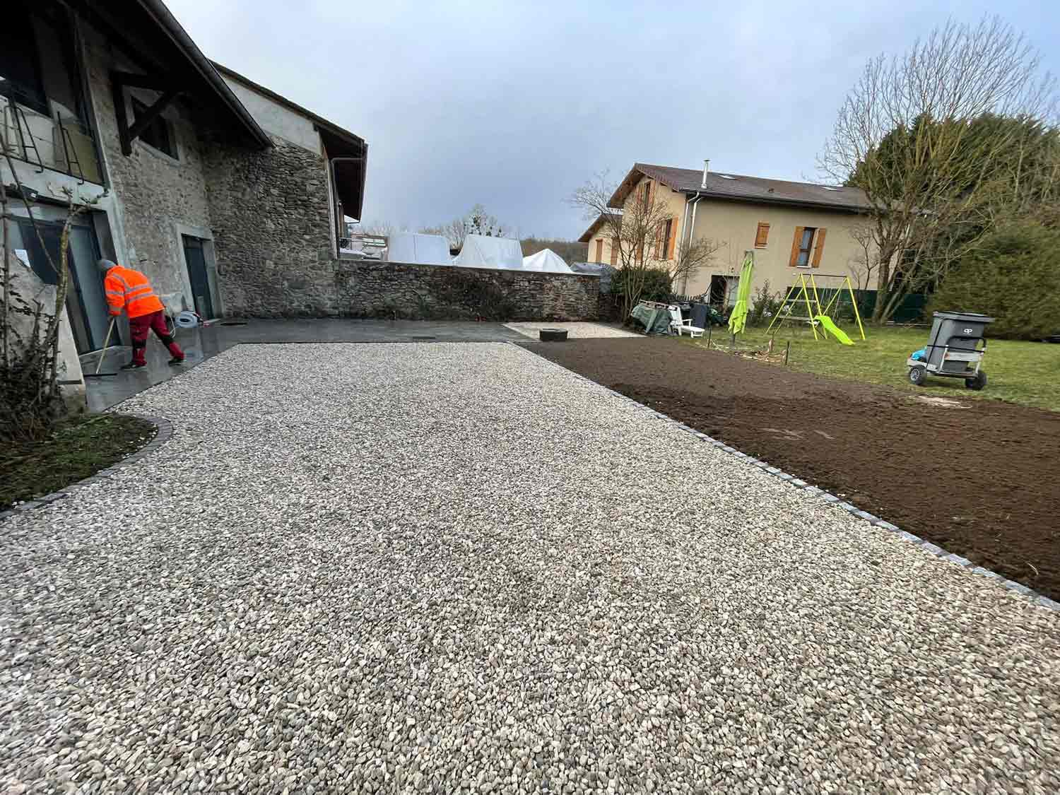 Aménagement extérieur graviers